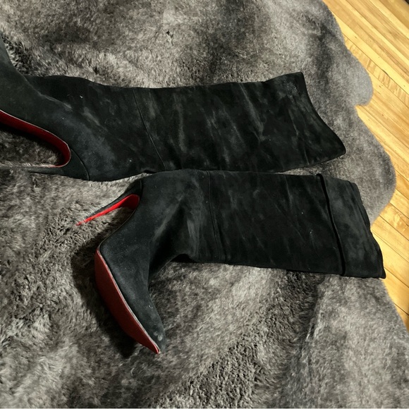 Christian Louboutin Black Suede Women's Boots - Picture 3 of 9